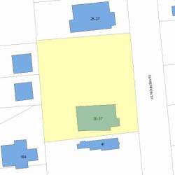 37 Clarendon St, Newton, MA 02460 plot plan