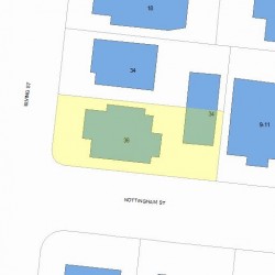 36 Irving St, Newton, MA 02459 plot plan