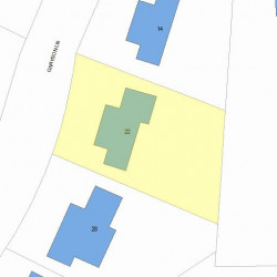 22 Grayson Ln, Newton, MA 02462 plot plan