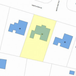 84 Westland Ave, Newton, MA 02465 plot plan