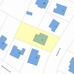 15 Duxbury Rd, Newton, MA 02459 plot plan