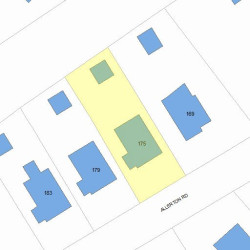 175 Allerton Rd, Newton, MA 02459 plot plan