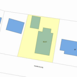 61 Warwick Rd, Newton, MA 02465 plot plan