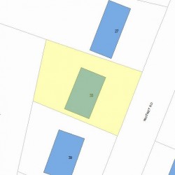 33 Whitney Rd, Newton, MA 02460 plot plan