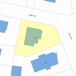 38 Waban St, Newton, MA 02458 plot plan