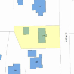 279 Chestnut St, Newton, MA 02465 plot plan