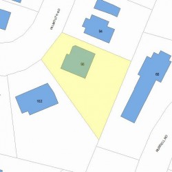 98 Falmouth Rd, Newton, MA 02465 plot plan