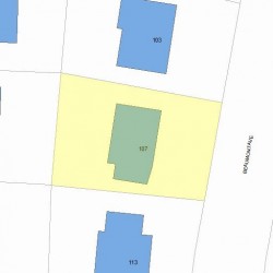 107 Beaumont Ave, Newton, MA 02460 plot plan