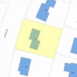 35 Rosalie Rd, Newton, MA 02459 plot plan