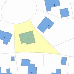 17 Glastonbury Oval, Newton, MA 02468 plot plan