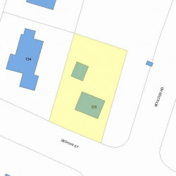 336 Dedham St, Newton, MA 02459 plot plan