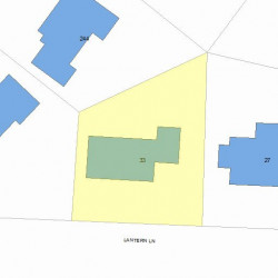 33 Lantern Ln, Newton, MA 02459 plot plan