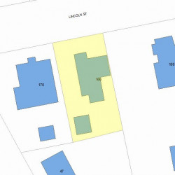 166 Lincoln St, Newton, MA 02461 plot plan