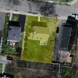 32 Upham St, Newton, MA 02465 aerial view