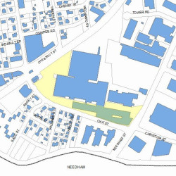 156 Oak St, Newton, MA 02464 plot plan