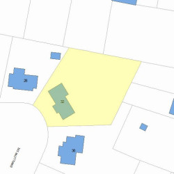 32 Swallow Dr, Newton, MA 02462 plot plan