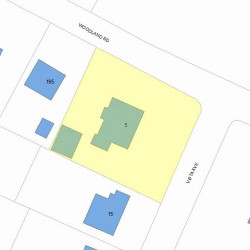 5 Vista Ave, Newton, MA 02466 plot plan