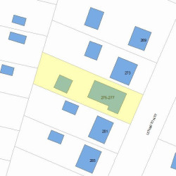 275 Lexington St, Newton, MA 02466 plot plan