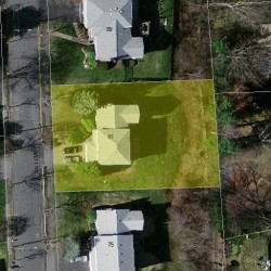 81 Lovett Rd, Newton, MA 02459 aerial view