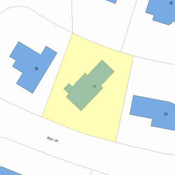 31 Fox Ln, Newton, MA 02459 plot plan