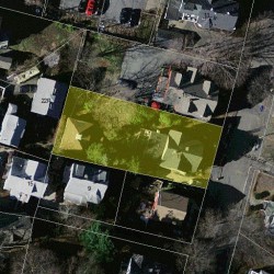 19 Maple Ave, Newton, MA 02458 aerial view