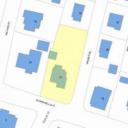 89 Hunnewell Ave, Newton, MA 02458 plot plan