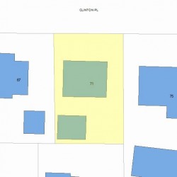 71 Clinton Pl, Newton, MA 02459 plot plan