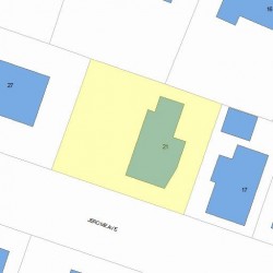 21 Jerome Ave, Newton, MA 02465 plot plan