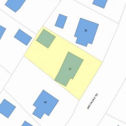 43 Brookdale Rd, Newton, MA 02460 plot plan