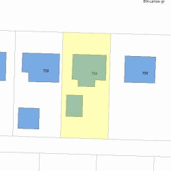 734 Boylston St, Newton, MA 02459 plot plan