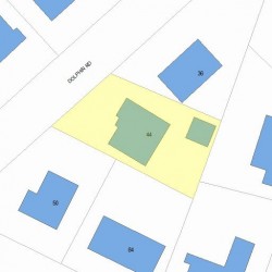 44 Dolphin Rd, Newton, MA 02459 plot plan