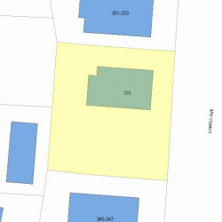 339 Lowell Ave, Newton, MA 02460 plot plan