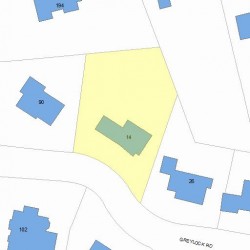 14 Greylock Rd, Newton, MA 02465 plot plan