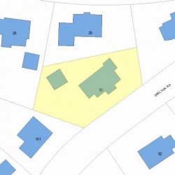 93 Carlton Rd, Newton, MA 02468 plot plan