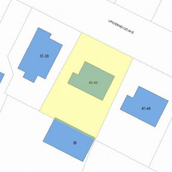 43 Underwood Ave, Newton, MA 02465 plot plan