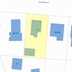 262 California St, Newton, MA 02458 plot plan