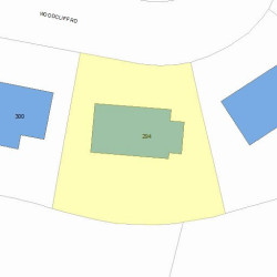294 Woodcliff Rd, Newton, MA 02461 plot plan