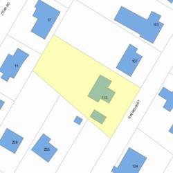 115 Sheridan St, Newton, MA 02465 plot plan