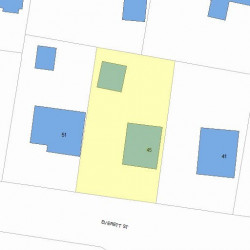 45 Everett St, Newton, MA 02459 plot plan