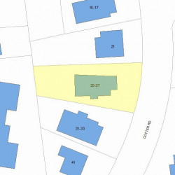 27 Cotter Rd, Newton, MA 02468 plot plan