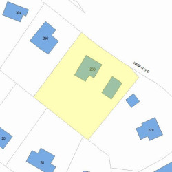 288 Waban Ave, Newton, MA 02468 plot plan