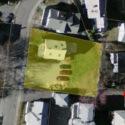 54 Carleton St, Newton, MA 02458 aerial view