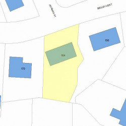 164 Bellevue St, Newton, MA 02458 plot plan