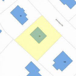 39 Tennyson Rd, Newton, MA 02465 plot plan