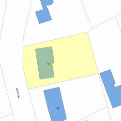 18 Dorr Rd, Newton, MA 02458 plot plan
