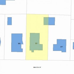 981 Beacon St, Newton, MA 02459 plot plan