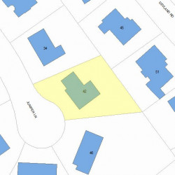 42 Juniper Ln, Newton, MA 02459 plot plan