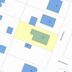 25 Bradford Rd, Newton, MA 02461 plot plan