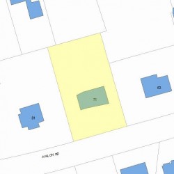 71 Avalon Rd, Newton, MA 02468 plot plan