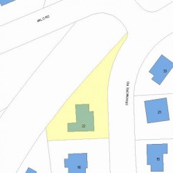 22 Cragmore Rd, Newton, MA 02464 plot plan